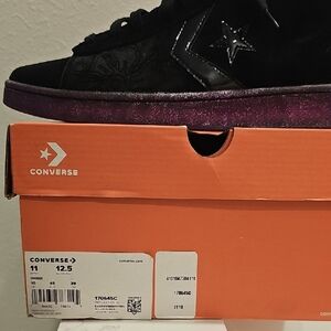 Converse Black and Purple Star Sneakers